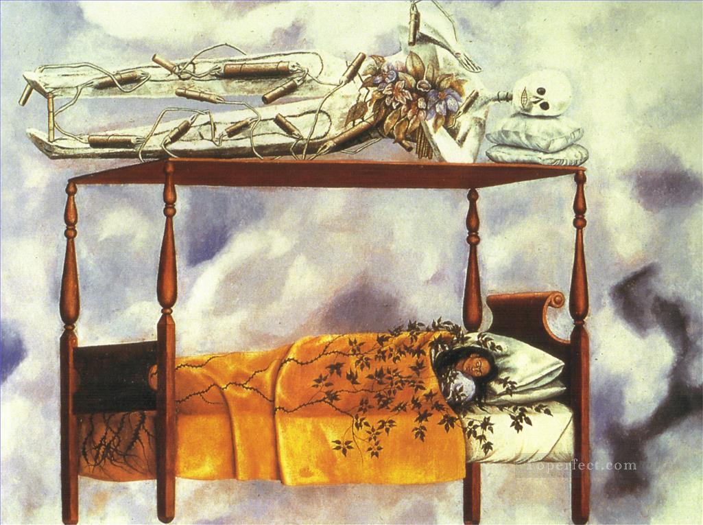 The Dream The Bed feminism Frida Kahlo Oil Paintings